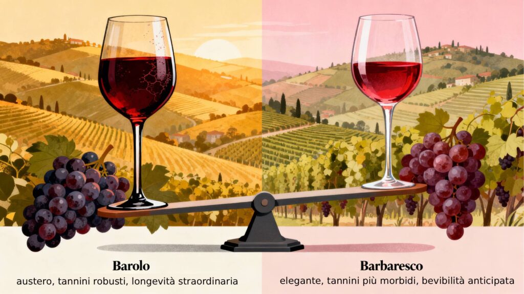 Confronto Barolo vs Barbaresco: colori e profumi nel bicchiere