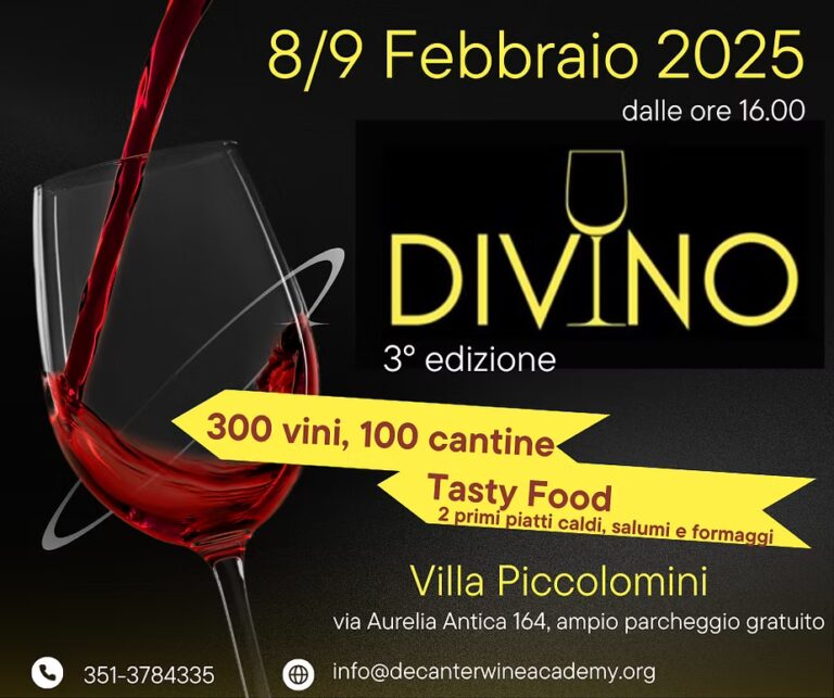 DiVino. Villa Piccolomini, 8-9 febbraio 2025
