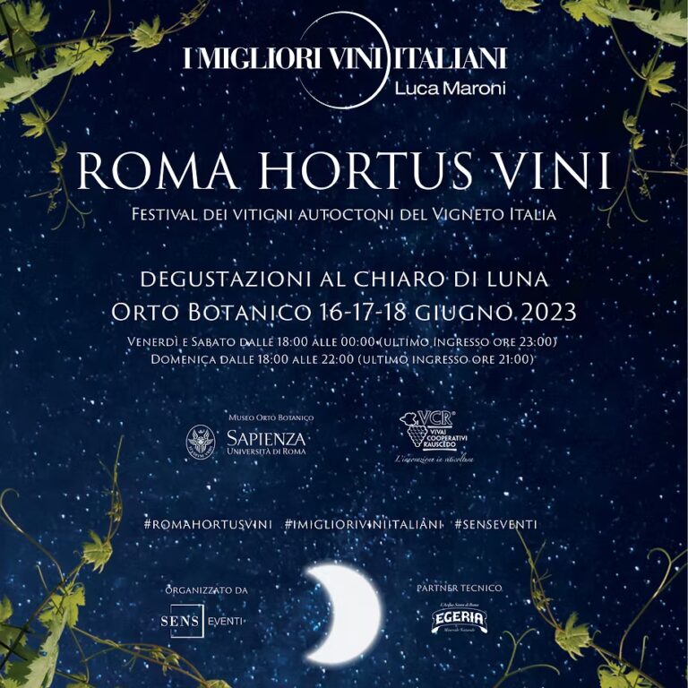 Torna Roma Hortus Vini dal 16 al 18 giugno