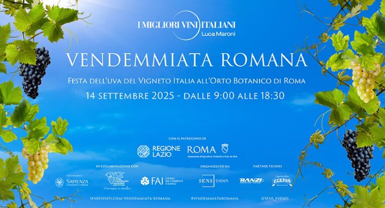 Vendemmiata romana 2025: all’orto botanico di Roma