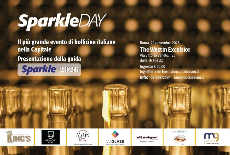 La locandina di SparkleDay 2025 l'evento che a Roma celebra le migliori bollicine italiane