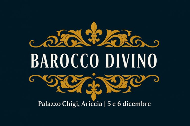 La locandina di Barocco DiVino 2025: vini imperdibili e arte barocca a Palazzo Chigi di Ariccia