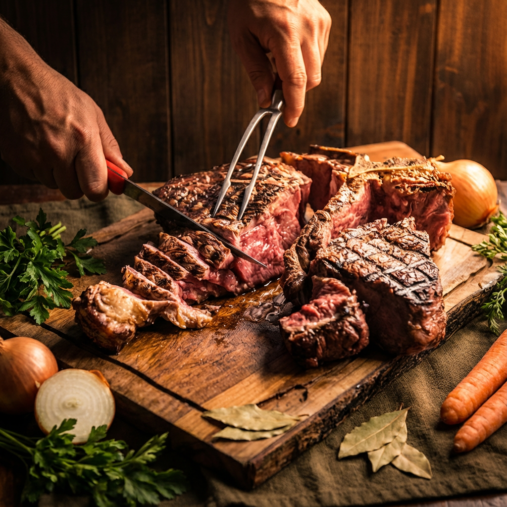 Immagine che ritrae una succulenta Bistecca alla Fiorentina