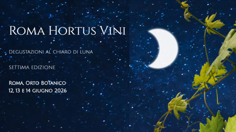La locandina di Roma Hortus Vini 2026 in programma all'Orto Botanico di Roma