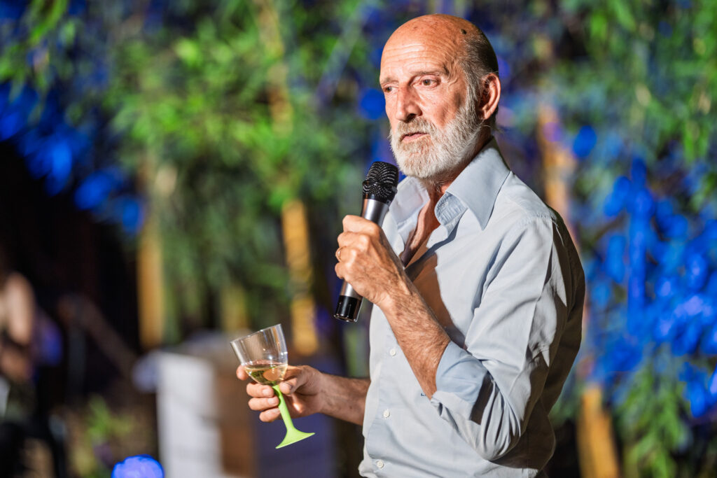 Luca Maroni durante la passata edizione di Roma Hortus Vini
all'Orto Botanico di Roma