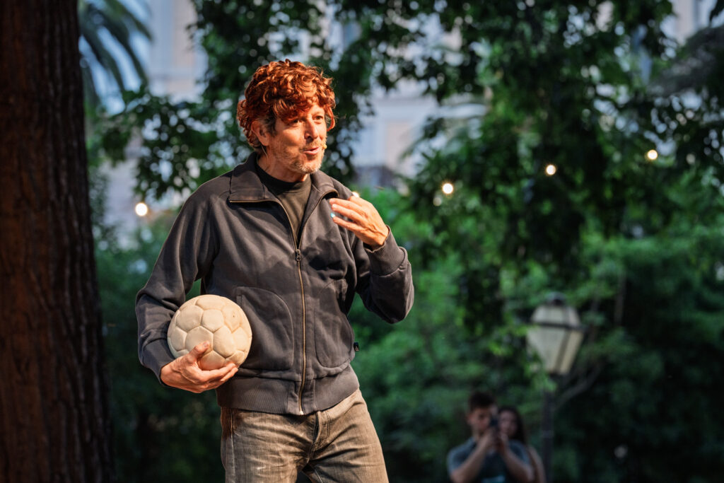 Michele La Ginestra durante la passata edizione di Roma Hortus Vini
all'Orto Botanico di Roma